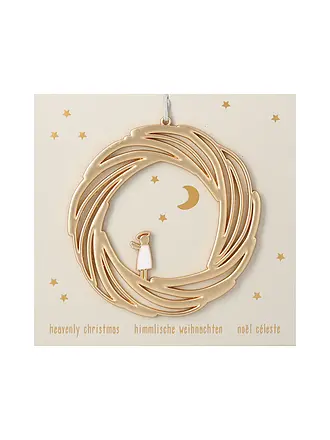 RAEDER | Festtagsornament 8cm Fröhliche Weihnachten | gold